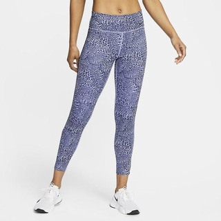 Leggings Nike One Leopard Mid-Rise Dama Negrii | OQYP-35960